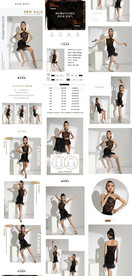 拉丁舞表演服演出服练功服详情页