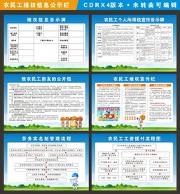 建筑行业农民工维权公示牌