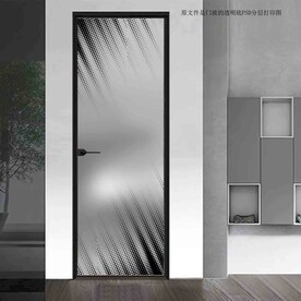 高清分层透明底平开门打印图