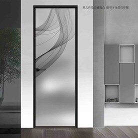 高清分层透明底平开门打印图