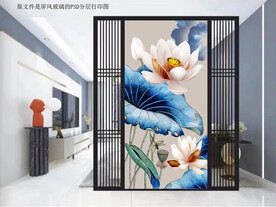 高清分层屏风玻璃打印图