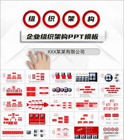 高端组织架构图PPT模板