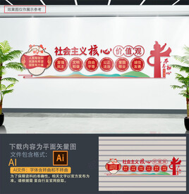 核心价值观文化墙