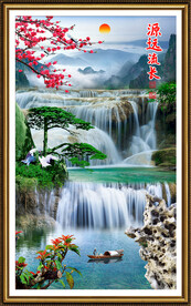 流水生财装饰画