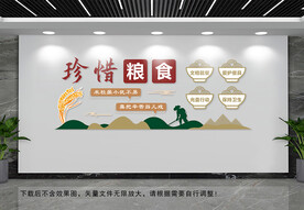 珍惜粮食文化墙