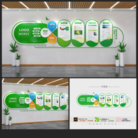 绿色企业文化墙