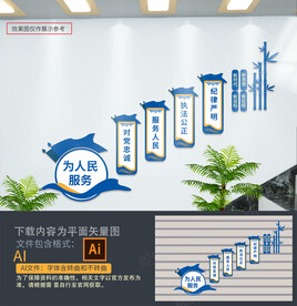 警察楼梯文化墙