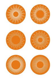 夏季防晒防紫外线UV太阳光图标