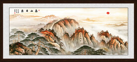五岳独尊江山如画泰山图