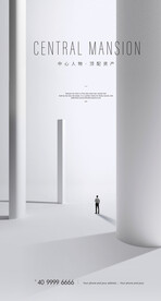 白色极简轻奢海报