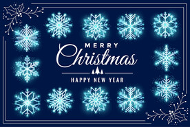 雪花亮晶晶圣诞节浪漫唯美情人节