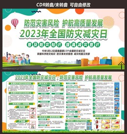 防震减灾全国防灾减灾日宣传展板
