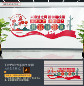 校园廉洁文化墙