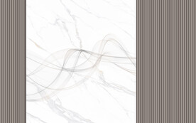 中式水墨山水画格栅背景墙