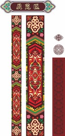 中式古典民族柱子