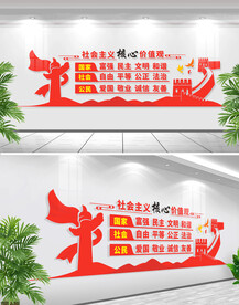 社会主义核心价值观文化墙