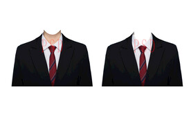 女西装证件照衣服psd