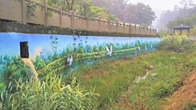 公园下雨自然实拍1080高清视