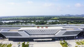 阳江站高铁站4K航拍视频