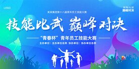 职工技能比武大赛展板