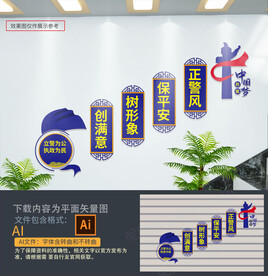 警营楼梯文化墙