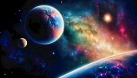 创意宇宙太空 手绘素材