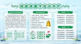 廉洁校园展板