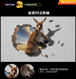 袋鼠互动3D画图片