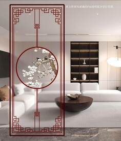 高清分层透明底屏风玻璃打印图