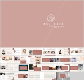 莫兰迪色典雅ppt模板