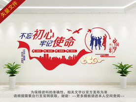 不忘初心文化墙