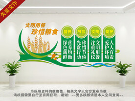 珍惜粮食文化墙