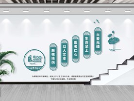 医院楼梯文化墙