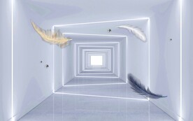 新中式四维空间背景画