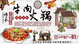 牛肉火锅背景墙