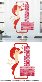 五个重大原则文化墙