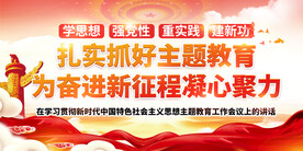 主题教育展板 党建展板