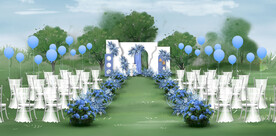 蓝色户外仪式区
