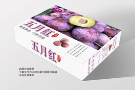 李子礼盒包装平面展开图