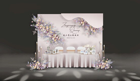 香槟色婚礼签到区