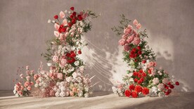 粉色花艺su模型