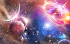 星空大图星球天顶壁画