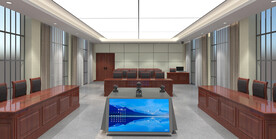 检察院听证室设计案例效果图