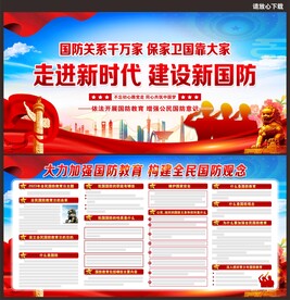 国防展板