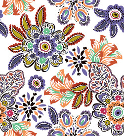 数码印花小碎花抽象花卉水彩花