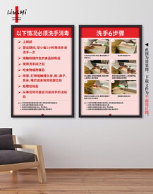 餐饮六步洗手法