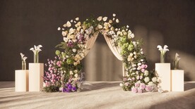 花艺拱门婚礼su模型