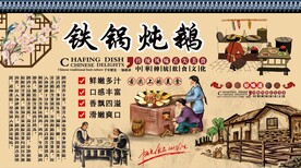铁锅炖鹅背景墙