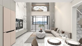 公寓一楼客餐厅效果图