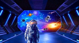 宇航员太空人背景墙